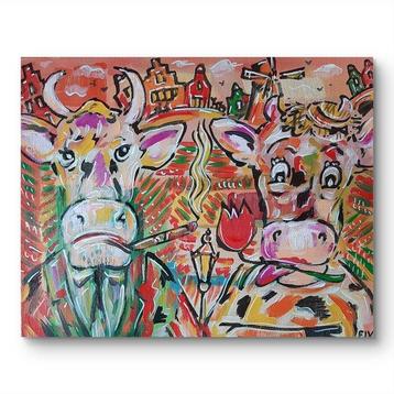 Elena Polyakova (1970) - Happy cow in Amsterdam