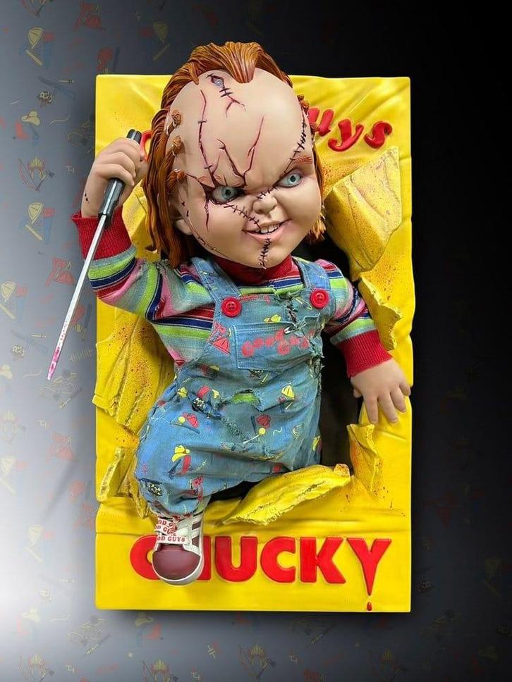 Chucky (Child´s Play) Wall Sculpture 1/1 Bride of Chucky 76, Verzamelen, Film en Tv, Nieuw, Ophalen of Verzenden