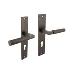 Deurklink Bau-Stil op schild profielcilindergat 72mm antr..., Ophalen of Verzenden, Nieuw, Overige materialen, Klink of Kruk