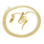 Ketting met hanger - 18 karaat Geel goud Parel - Diamant, Bijoux, Sacs & Beauté, Bijoux anciens
