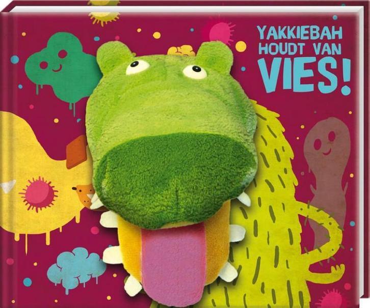 Handpopboek yakkiebah houdt van vies / Handpopboek, Boeken, Kinderboeken | Baby's en Peuters, Gelezen, Verzenden