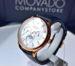 Movado - Heritage Celestograf Mondphase blue Strap PVD Rose, Nieuw
