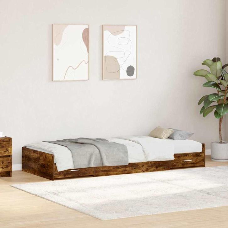 vidaXL Bedframe met hoofdeinde Oud Hout 70 x 190 cm Bewerkt, Huis en Inrichting, Slaapkamer | Bedden, Nieuw, Verzenden