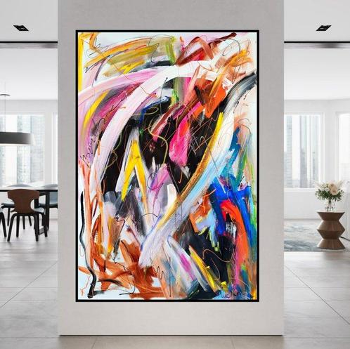 Luc Mora - Brise dans les arbres - XXL - no reserve, Antiek en Kunst, Kunst | Schilderijen | Modern