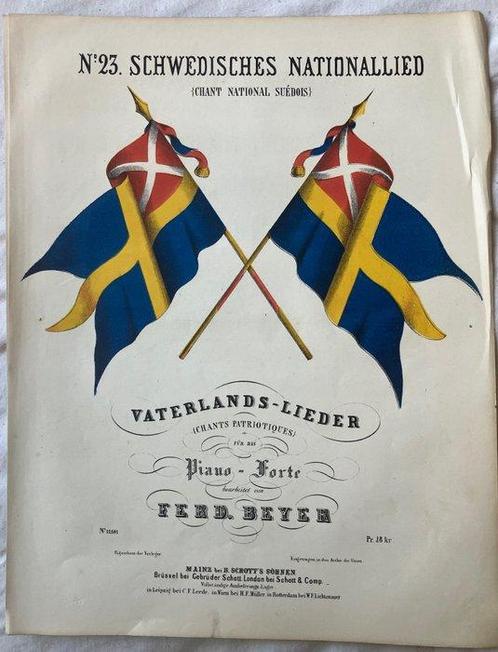 Ferdinand Beyer - Schwedisches Nationallied (Chant National, Antiek en Kunst, Antiek | Boeken en Manuscripten