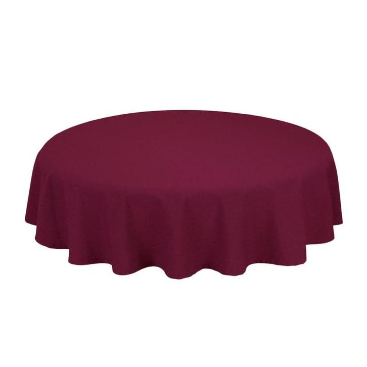Nappe de Table Ronde Maroon Rouge 230cm Ø - Treb SP, Maison & Meubles, Cuisine | Linge de cuisine, Envoi