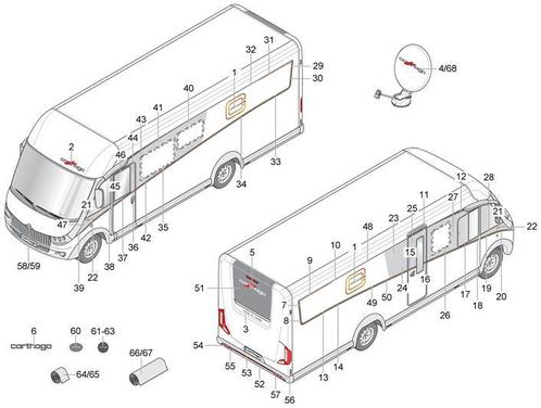 Carthago motorhome onderdelen & parts uit voorraad leverbaar, Caravanes & Camping, Camping-car Accessoires, Envoi