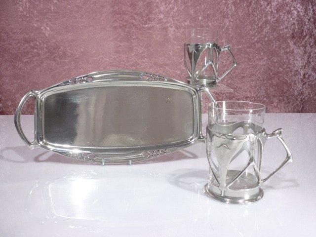 Art nouveau Urania Friedrich Adler - Drinkset (3) -, Antiek en Kunst, Kunst | Designobjecten