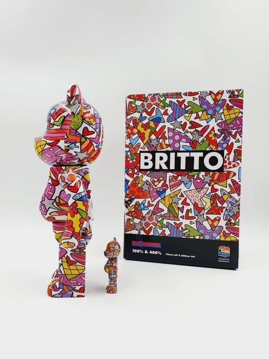 Bearbrick x Medicom toy - Be@rbrick x Romero Britto 400% &, Antiek en Kunst, Kunst | Designobjecten