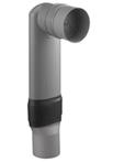 PVC ruimtebesparende verloopbocht Vario verticaal 90/90 No: