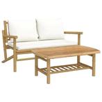 Loungeset bamboe | Retour Deal | 30% Korting!, Tuin en Terras, 2 zitplaatsen, Overige materialen, Verzenden, Nieuw