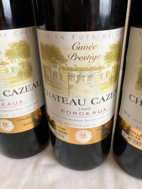 2012 Château Bellevue, 2000 x 4, & 1989 Château Cazeau -, Verzamelen, Wijnen