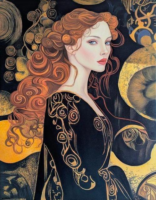 Wilhem Von Kalisz (XX-XXI) - Eternal Feminine (XL size), Antiek en Kunst, Kunst | Schilderijen | Klassiek