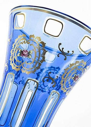 Moser & Söhne Art Deco Enamelled Glass Vase 1920 - Bohemia -