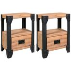 vidaXL Nachtkastjes 2 st 40x30x54 cm massief acaciahout, Verzenden, Nieuw
