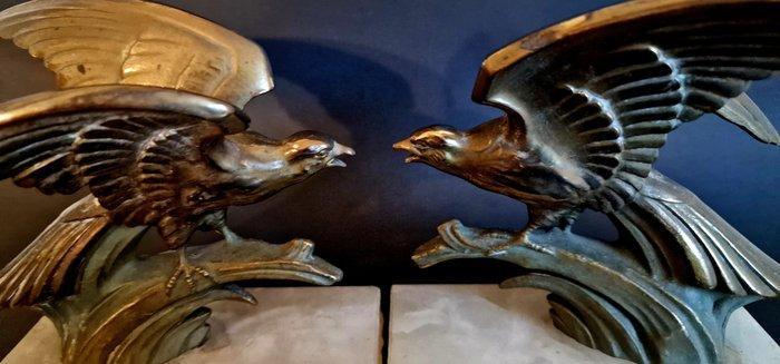 Boekensteunen (2) - Metaal, Onyx, Antiek en Kunst, Kunst | Designobjecten