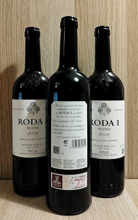 2019 Bodegas Roda, Roda I - Rioja Reserva - 3 Flessen (0.75, Verzamelen, Wijnen