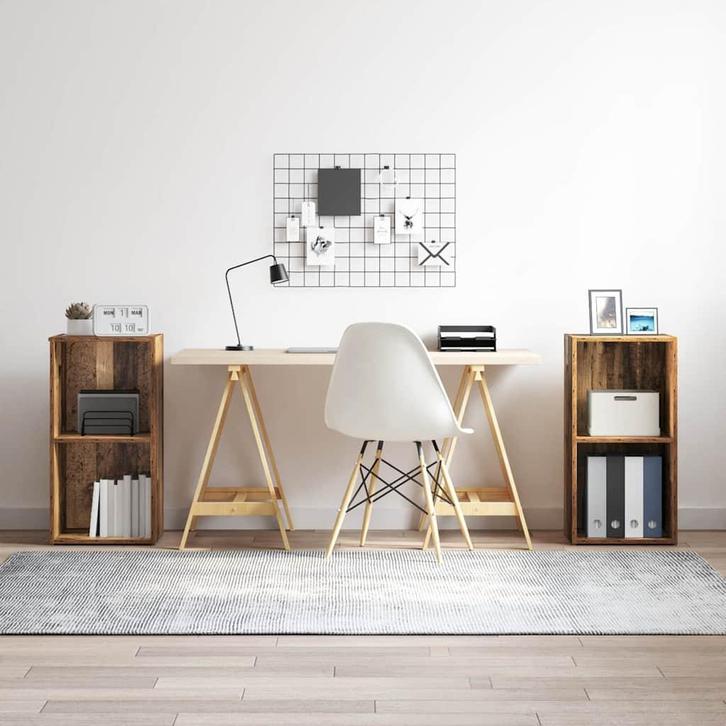 vidaXL Tv-meubelset 2 pcs Oud Hout 37 x 35 x 72 cm Bewerkt, Huis en Inrichting, Kasten |Televisiemeubels, Nieuw, Verzenden