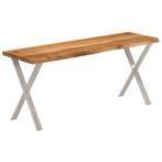 vidaXL Bankje met natuurlijke rand 105 cm massief acaciahout, Huis en Inrichting, Verzenden, Nieuw