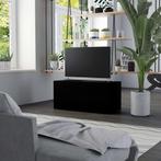 vidaXL Tv-meubel 80x34x36 cm bewerkt hout zwart, Nieuw, Verzenden