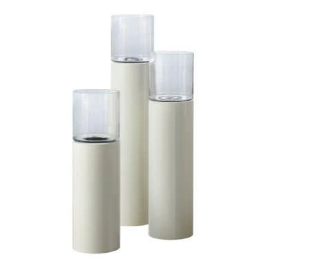 TM Luxe Windlicht op pilaar creme 3 delig: H90 + H110 + H130, Auto diversen, Autogereedschap, Verzenden