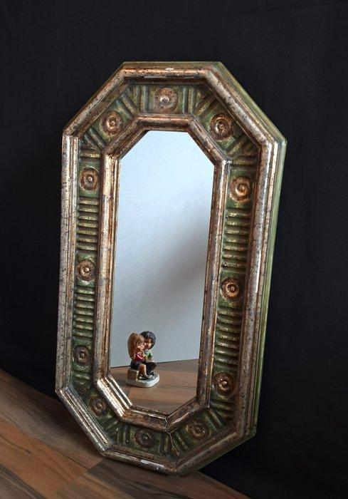 Miroir  - Bois - Miroir mural avec cadre en bois, Antiek en Kunst, Curiosa en Brocante