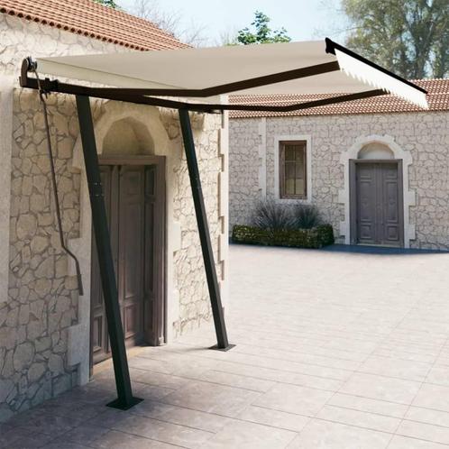 vidaXL Luifel handmatig uittrekbaar met palen 3x2,5 m, Tuin en Terras, Zonneschermen, Nieuw, Verzenden