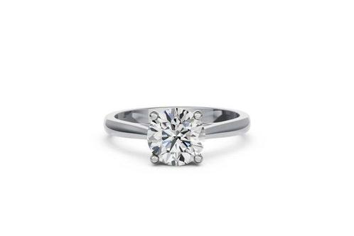 Zonder Minimumprijs - Ring - 14 karaat Witgoud - 2.00ct. tw., Handtassen en Accessoires, Ringen