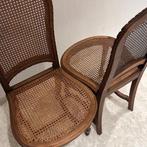 Stoel (2) - Hout - Louis XVI met caneering