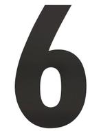 Intersteel Huiscijfer 6 300 mm rvs/mat zwart, Huis en Inrichting, Ophalen of Verzenden, Nieuw