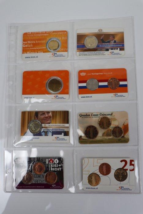 Nederland. Coin Card Various Years (8 coincards)  (Zonder, Postzegels en Munten, Munten | Europa | Euromunten