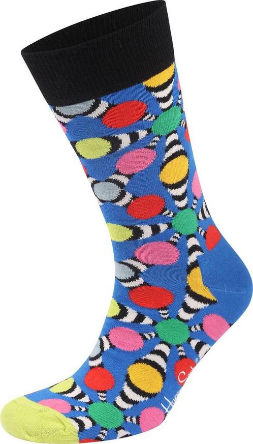 Happy Socks Illusion Big Dots maat 41-46 Heren, Kleding | Heren, Sokken en Kousen, Blauw, Nieuw, Verzenden