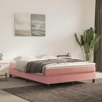 vidaXL Pocketveringmatras 140x210x20 cm fluweel roze, Verzenden, Nieuw