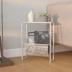 vidaXL Tijdschriftenrek 35x15x45 cm staal zilverkleurig, Huis en Inrichting, Woonaccessoires | Krantenbakken en Lectuurbakken