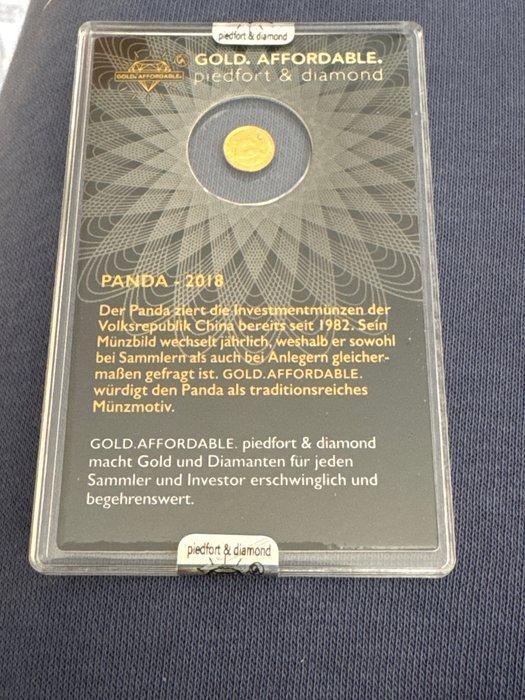 Rwanda. 10 FRW 2018 Panda mit Diamant 1/100 Oz (.999), Postzegels en Munten, Munten | Europa | Niet-Euromunten