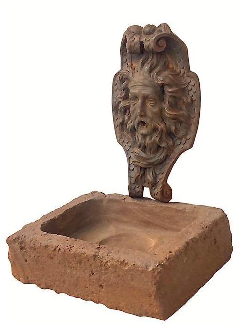 Lavabo - vulkanisch kalksteen - Uitsnede wastafel, Antiek en Kunst, Curiosa en Brocante