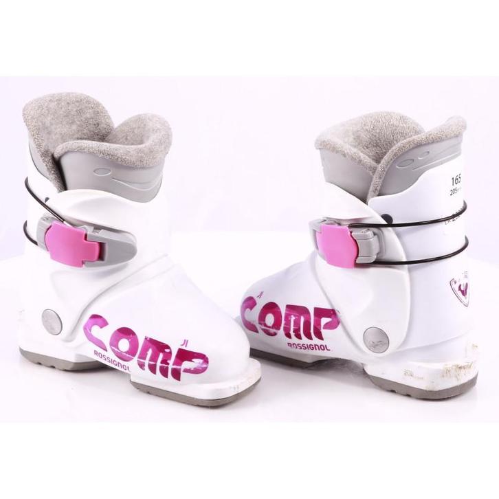 26 26,5 kinder skischoenen ROSSIGNOL COMP J1 2025, white/pin, Sport en Fitness, Skiën en Langlaufen, Verzenden