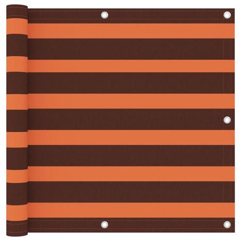 vidaXL Ãcran de balcon Orange et marron 90x300 cm Tissu, Jardin & Terrasse, Parasols, Neuf, Envoi