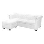 vidaXL Chesterfield bank L-vormig kunstleer wit, Huis en Inrichting, Verzenden, Nieuw