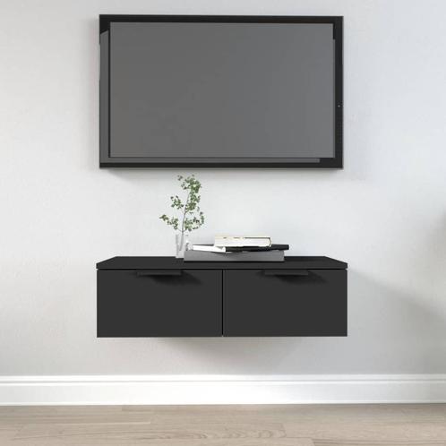 vidaXL Wandkast 68x30x20 cm bewerkt hout zwart, Huis en Inrichting, Kasten | Overige, Nieuw, Verzenden