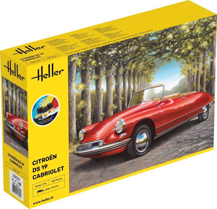 Heller 56796 STARTER KIT Citroen DS 19 Cabriolet Bouwpakket, Hobby en Vrije tijd, Modelbouw | Auto's en Voertuigen, Overige typen