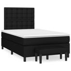 vidaXL Sommier à lattes de lit avec matelas noir 120x190, Verzenden, Neuf