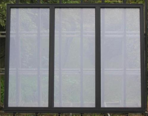 aluminium raam , chassis , venster 209 x 164 zwart ral 9005, Doe-het-zelf en Bouw, Raamkozijnen en Schuifdeuren, Ophalen of Verzenden