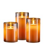 2dekans | Aurae Led Kaarsen Set 3x - Bewegende Vlam - Echte, Ophalen of Verzenden, Nieuw