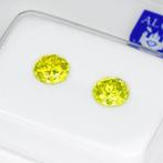 2 pcs Diamant (Kleurbehandeld) - 0.69 ct - Rond - Fancy, Nieuw