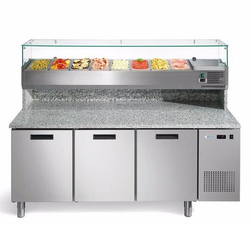 Pizzawerkbank + Opzetkoelvitrine | FRESH PIZZA | 580L | 3, Zakelijke goederen, Horeca | Keukenapparatuur, Nieuw in verpakking