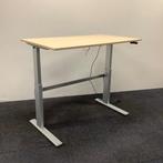 Elektrisch zit-sta bureau 140x80 cm, Ahornblad - grijze L, In hoogte verstelbaar, Gebruikt, Stabureau