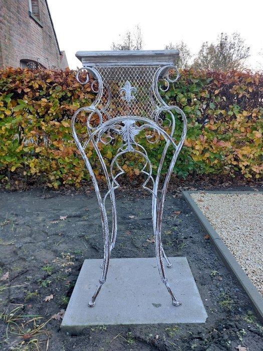 Bijzettafel - Wit metaal - Pied de stalle staander, Antiek en Kunst, Curiosa en Brocante
