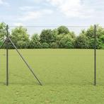 vidaXL Omheiningset Set van 2 Grijs Metaal 25 x 1.5 m, Tuin en Terras, Verzenden, Nieuw