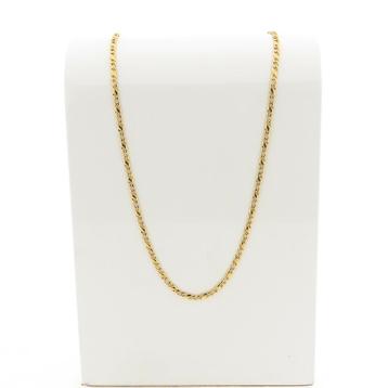 Gouden gourmet/infinity schakel ketting | 52 cm (geelgoud) beschikbaar voor biedingen